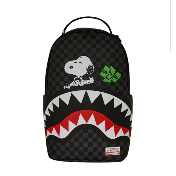 Sprayground Snoopy Shark Rich Backpack - Picture 1 of 11